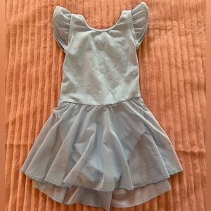 Light Blue Ballet Dress with Flutter Sleeves